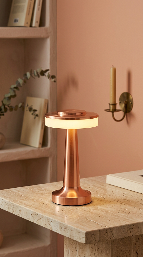 Lampe tactile HALO — finition Rose Gold